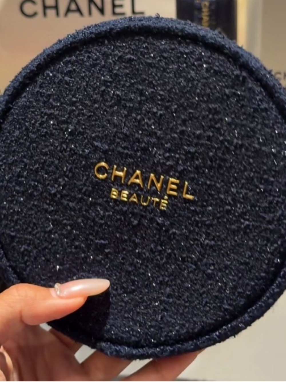 Chanel beauty gift cosmetic bag